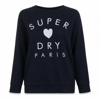Womens UK Size M Superdry Black Pullover Sweatshirt