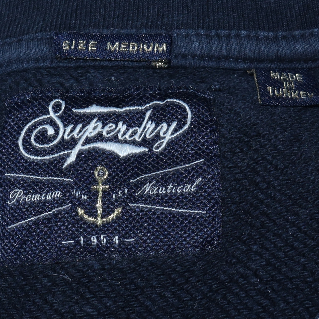 Womens UK Size M Superdry Black Pullover Sweatshirt