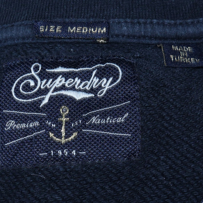 Womens UK Size M Superdry Black Pullover Sweatshirt