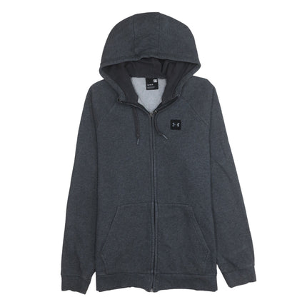 Mens UK Size L Under Armour Grey Full Zip Hoodie
