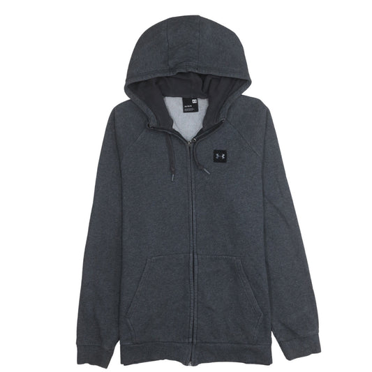 Mens UK Size L Under Armour Grey Full Zip Hoodie