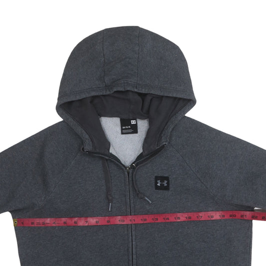 Mens UK Size L Under Armour Grey Full Zip Hoodie