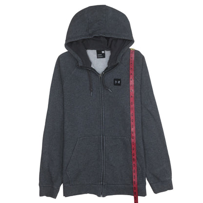 Mens UK Size L Under Armour Grey Full Zip Hoodie