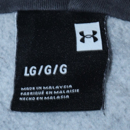 Mens UK Size L Under Armour Grey Full Zip Hoodie