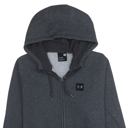 Mens UK Size L Under Armour Grey Full Zip Hoodie