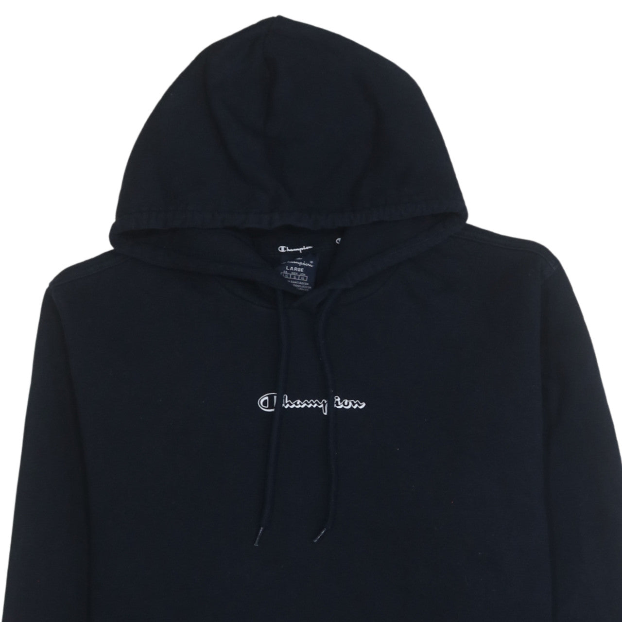 Mens UK Size L Champion Black Pullover Hoodie