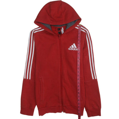 Mens UK Size M adidas Red Full Zip Hoodie