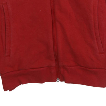 Mens UK Size M adidas Red Full Zip Hoodie