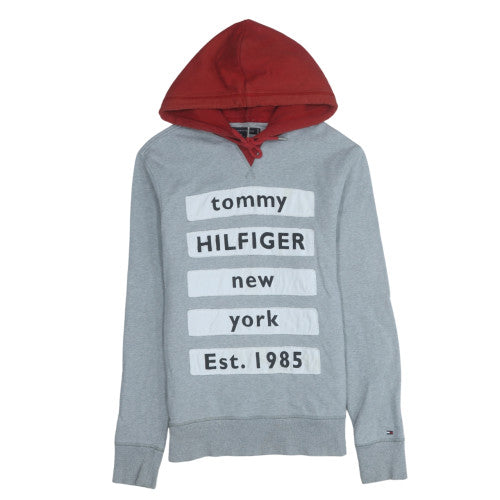 Mens UK Size M Tommy Hilfiger Grey Pullover Hoodie