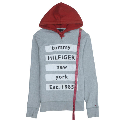 Mens UK Size M Tommy Hilfiger Grey Pullover Hoodie