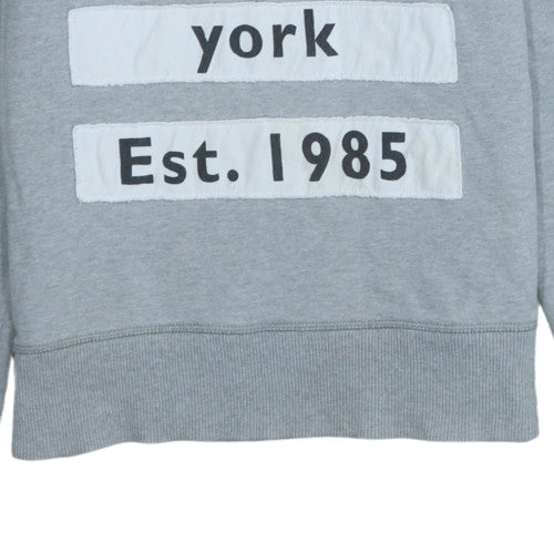 Mens UK Size M Tommy Hilfiger Grey Pullover Hoodie