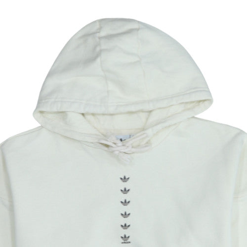 Womens UK Size 18 Adidas White Pullover Hoodie