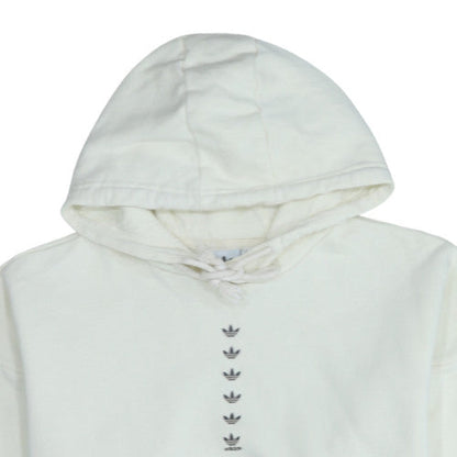 Womens UK Size 18 Adidas White Pullover Hoodie