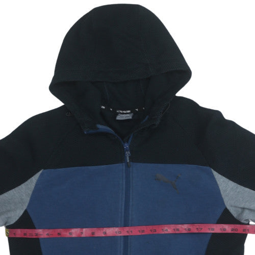 Mens UK Size L Puma Blue Full Zip Hoodie