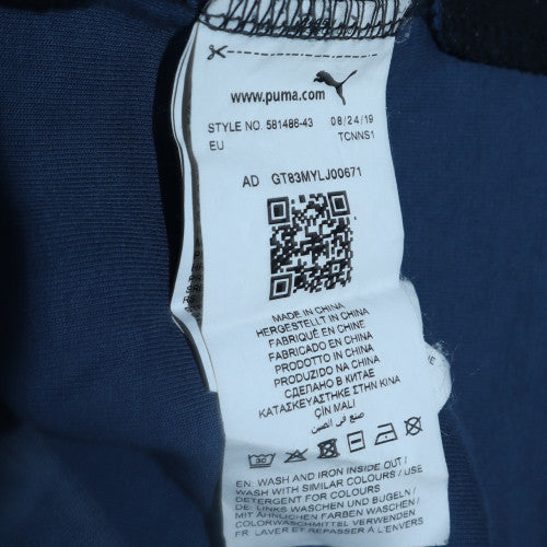 Mens UK Size L Puma Blue Full Zip Hoodie