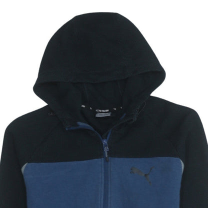 Mens UK Size L Puma Blue Full Zip Hoodie