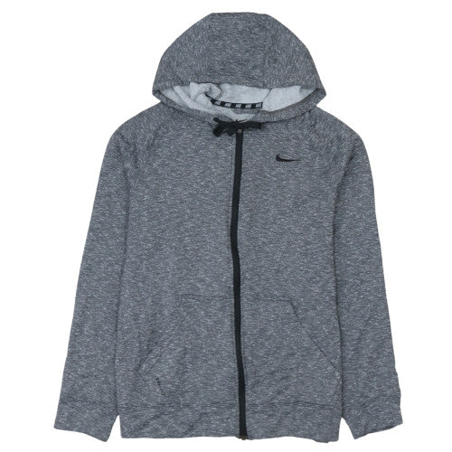 Mens UK Size L Nike Grey Full Zip Hoodie