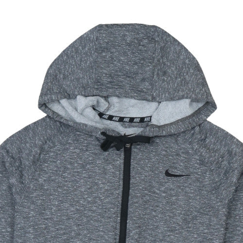 Mens UK Size L Nike Grey Full Zip Hoodie