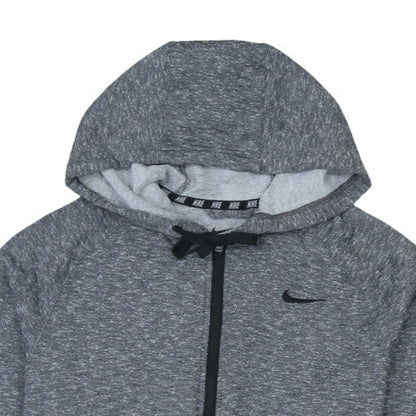Mens UK Size L Nike Grey Full Zip Hoodie