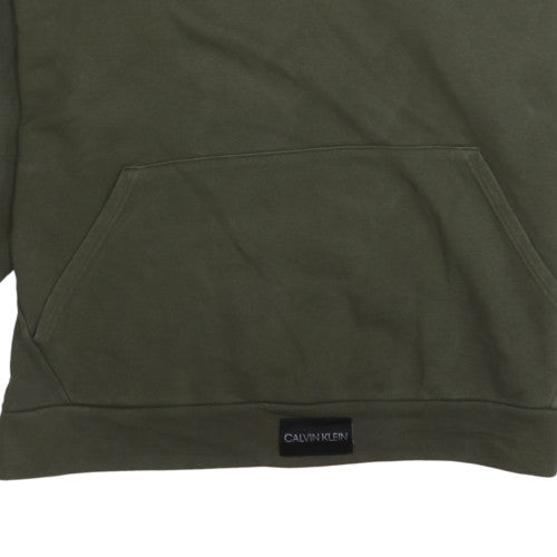 Mens UK Size L Calvin Klein Green Pullover Hoodie