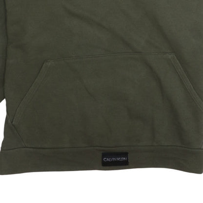 Mens UK Size L Calvin Klein Green Pullover Hoodie