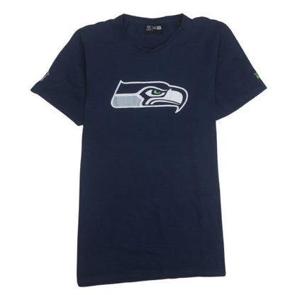 New Era Men's Navy Seattle Seahawks Graphic Crew Neck T-Shirt Size L