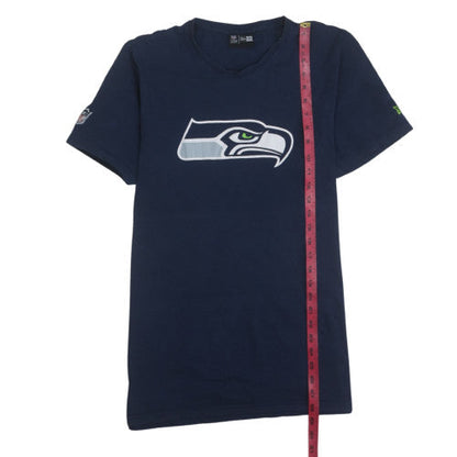 New Era Men's Navy Seattle Seahawks Graphic Crew Neck T-Shirt Size L