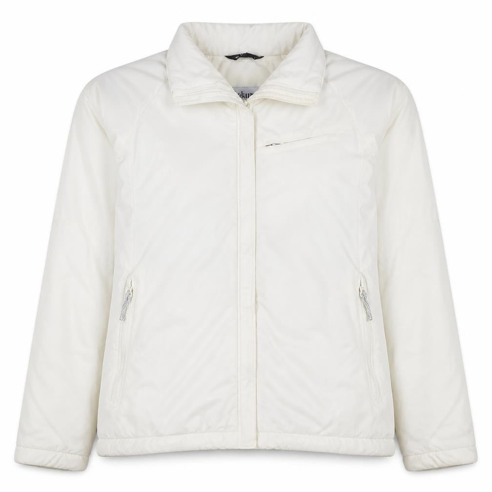 Columbia Women's White Full Zip Insulated Jacket L Nylon Blend