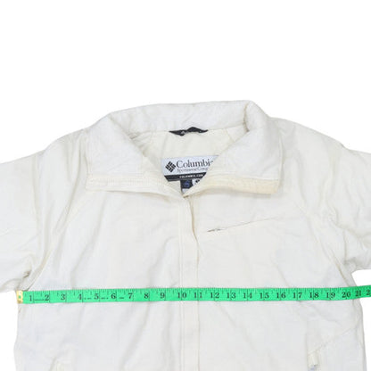 Columbia Women's White Full Zip Insulated Jacket L Nylon Blend