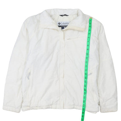 Columbia Women's White Full Zip Insulated Jacket L Nylon Blend