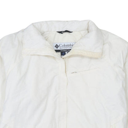 Columbia Women's White Full Zip Insulated Jacket L Nylon Blend