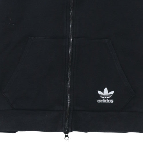 Mens UK Size XS Adidas Black Full Zip Hoodie