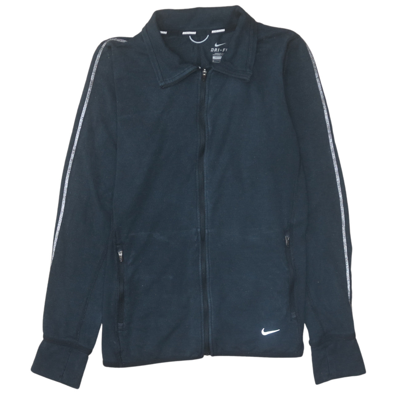 Womens UK Size M Nike Black Full Zip Hoodie
