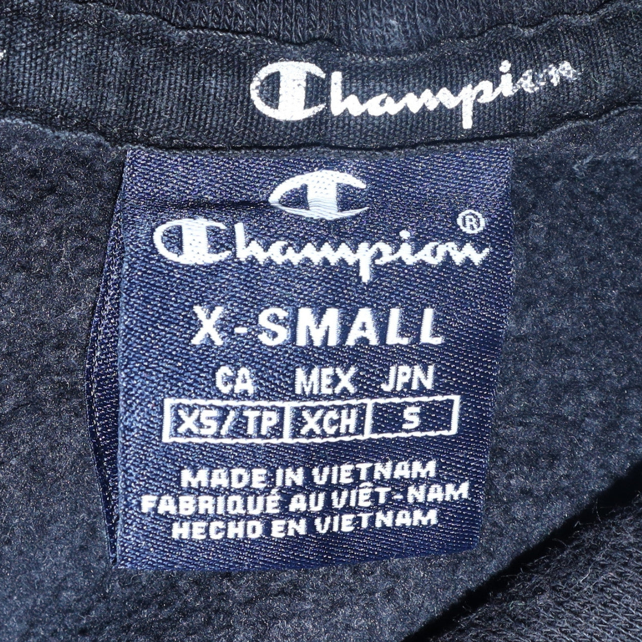 Mens UK Size XS Champion Black Pullover Hoodie