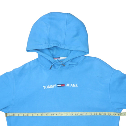 Mens UK Size L Tommy Jeans Blue Pullover Hoodie