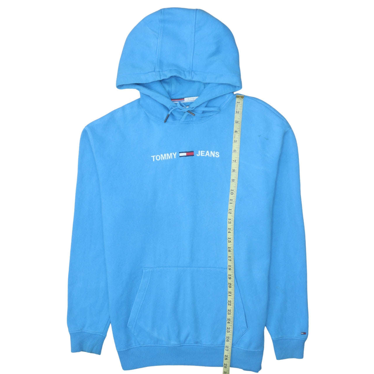 Mens UK Size L Tommy Jeans Blue Pullover Hoodie