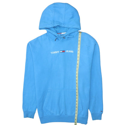 Mens UK Size L Tommy Jeans Blue Pullover Hoodie