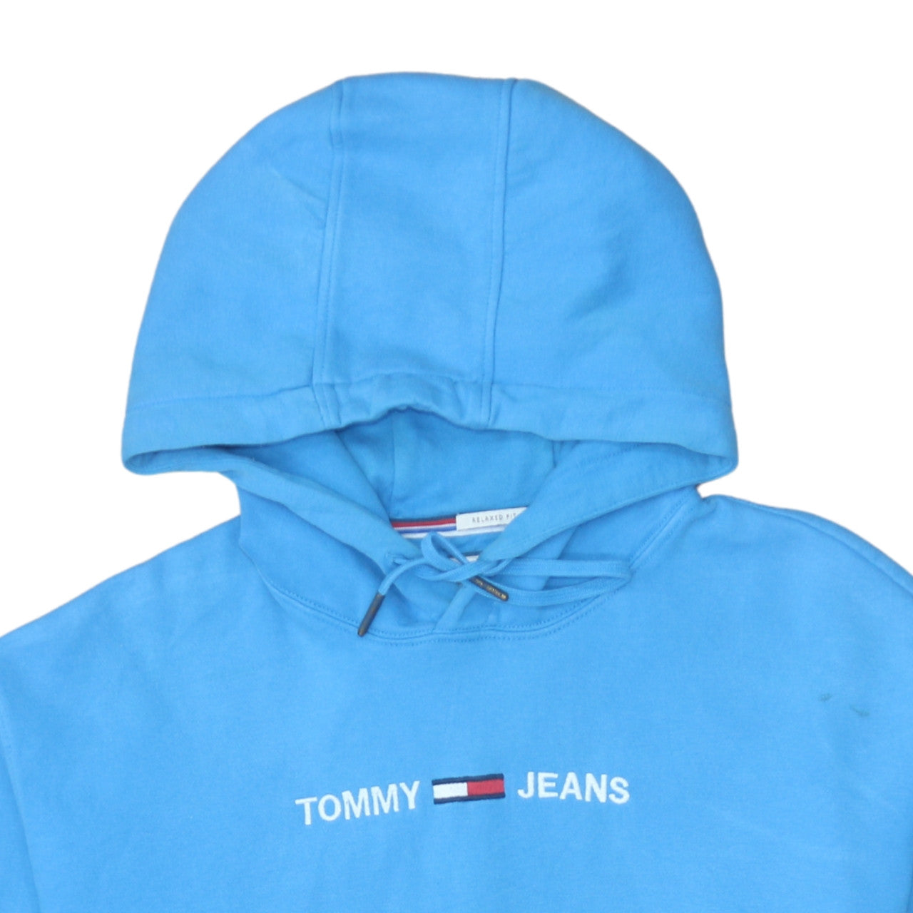 Mens UK Size L Tommy Jeans Blue Pullover Hoodie