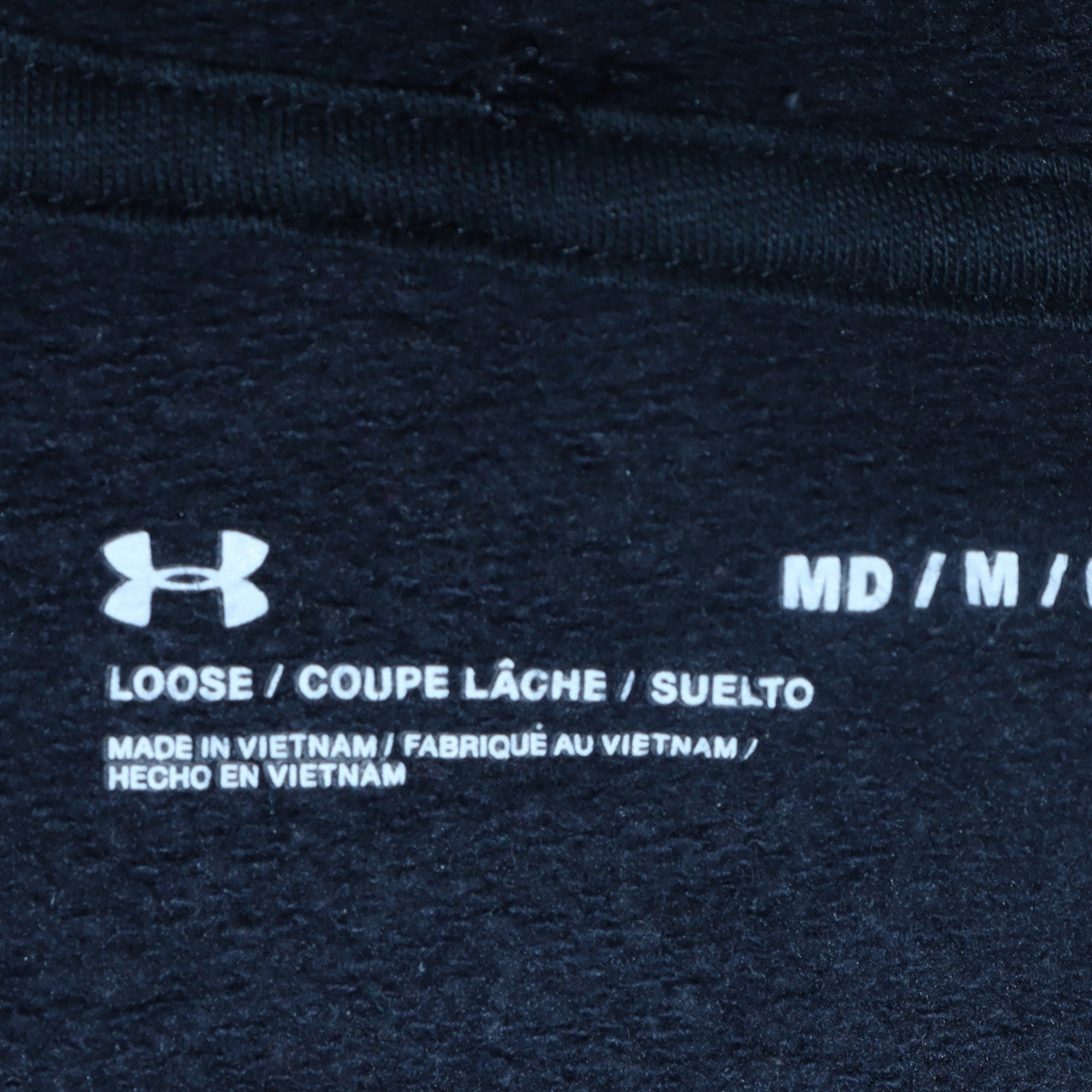 Mens UK Size M Under Armour Black Pullover Hoodie