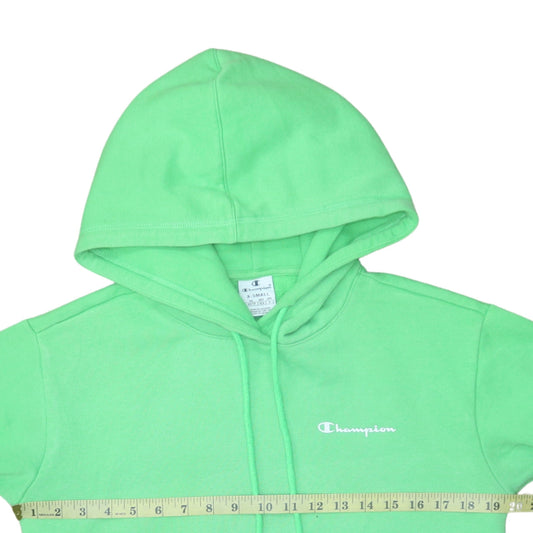 Womens UK Size XS Champion Green Pullover Hoodie