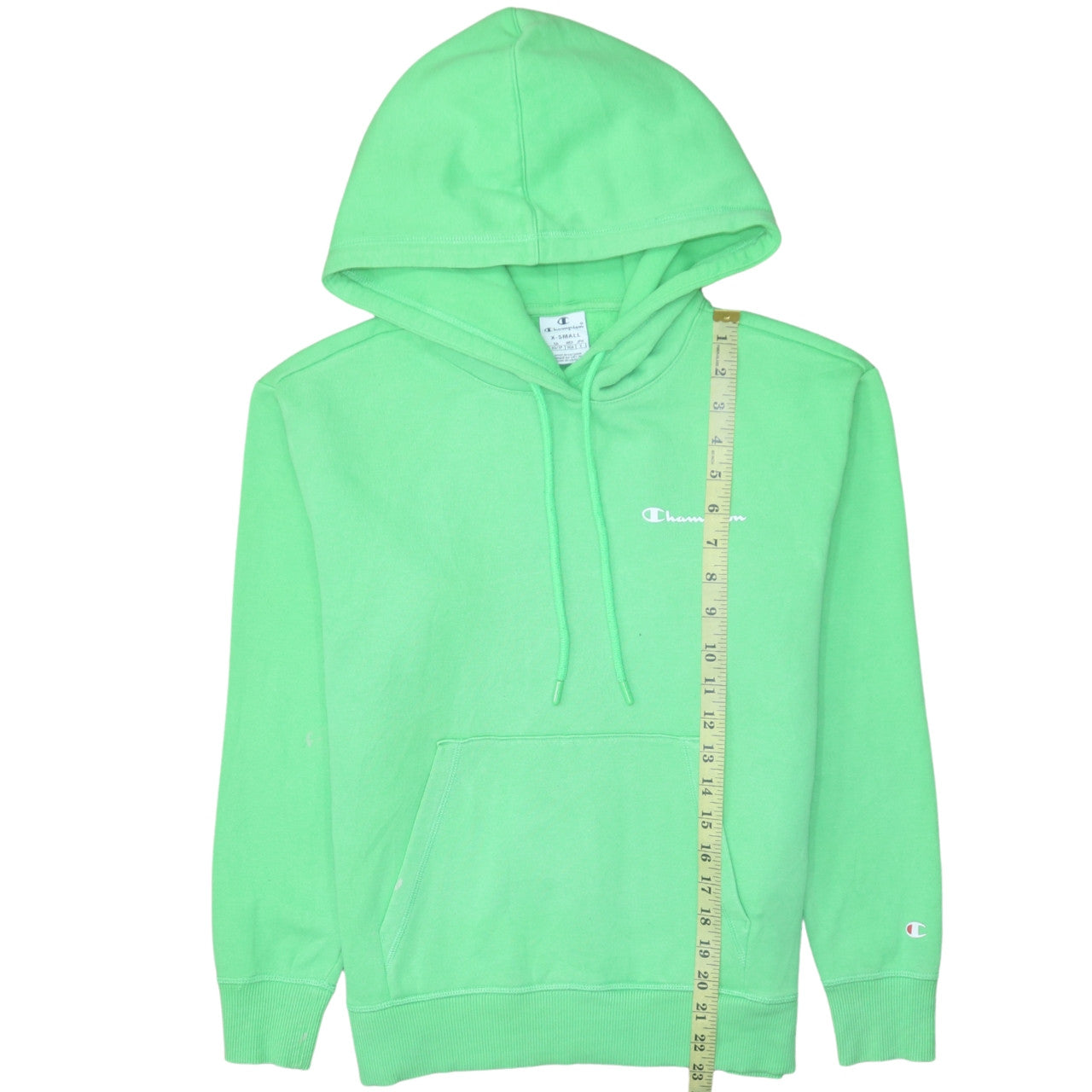 Womens UK Size XS Champion Green Pullover Hoodie