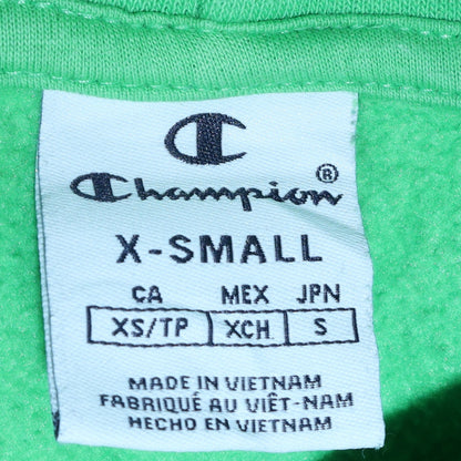 Womens UK Size XS Champion Green Pullover Hoodie