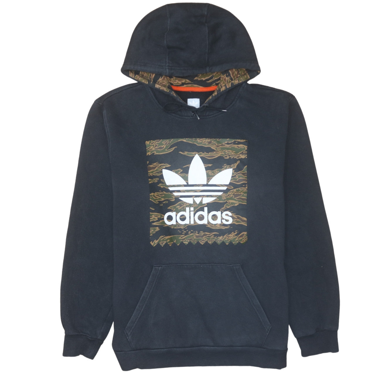 Mens UK Size M Adidas Black Pullover Hoodie