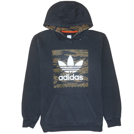 Mens UK Size M Adidas Black Pullover Hoodie