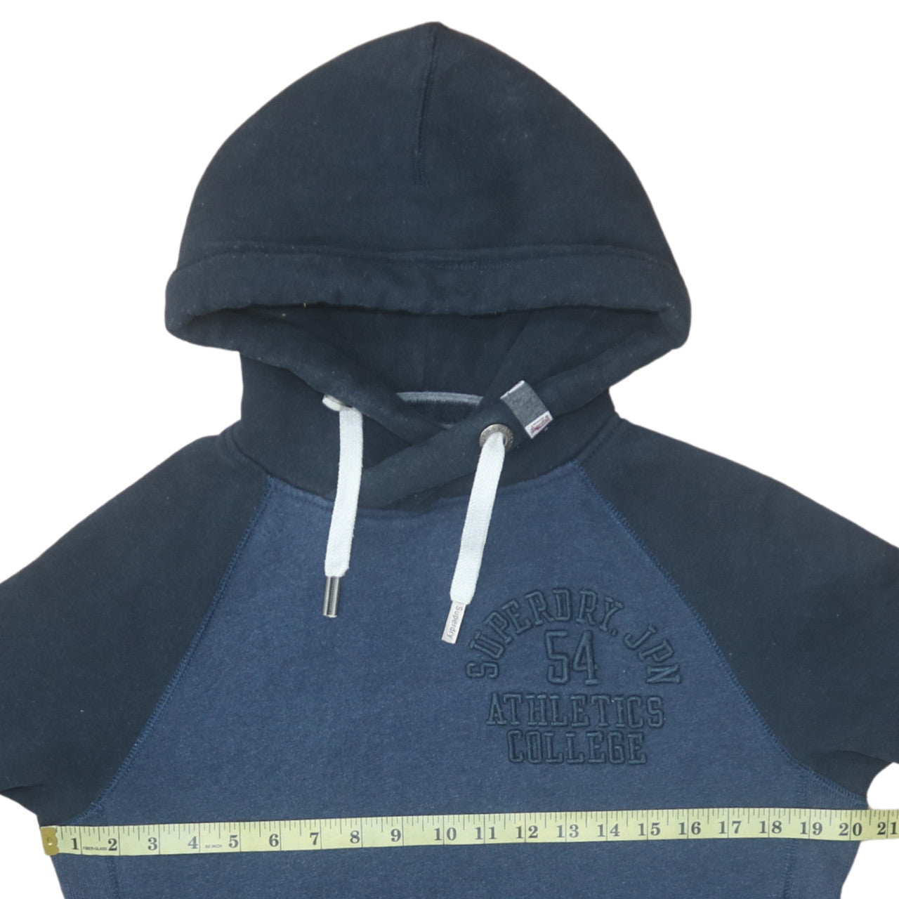 Mens UK Size M Superdry Blue Pullover Hoodie