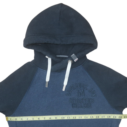 Mens UK Size M Superdry Blue Pullover Hoodie