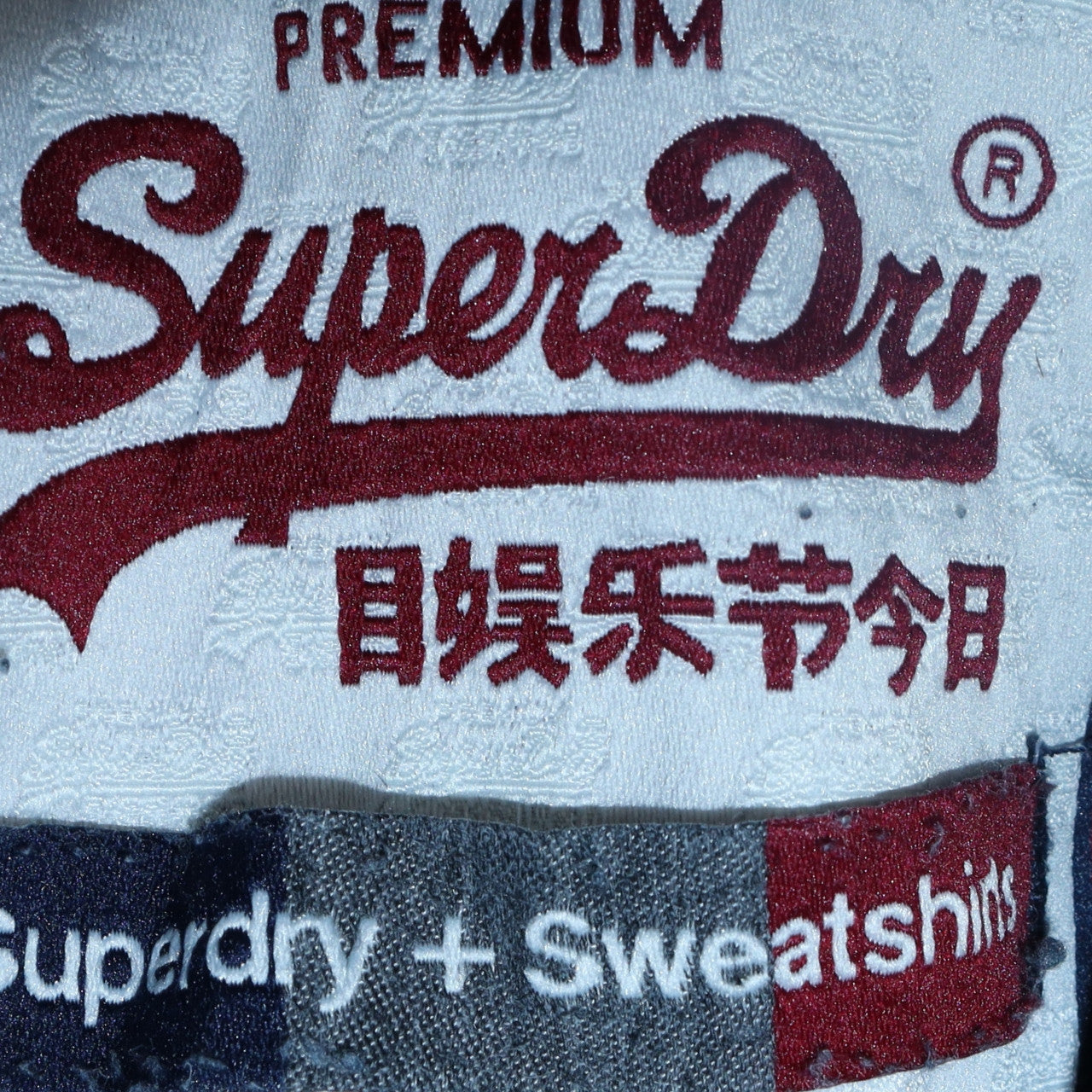 Mens UK Size M Superdry Blue Pullover Hoodie