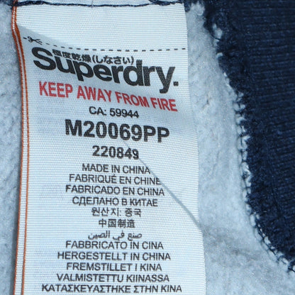 Mens UK Size M Superdry Blue Pullover Hoodie