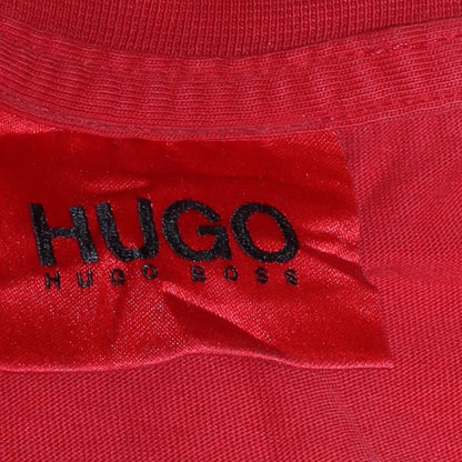 Hugo Boss Mens Red Logo Crew Neck Short Sleeve T-Shirt Size L