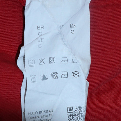 Hugo Boss Mens Red Logo Crew Neck Short Sleeve T-Shirt Size L